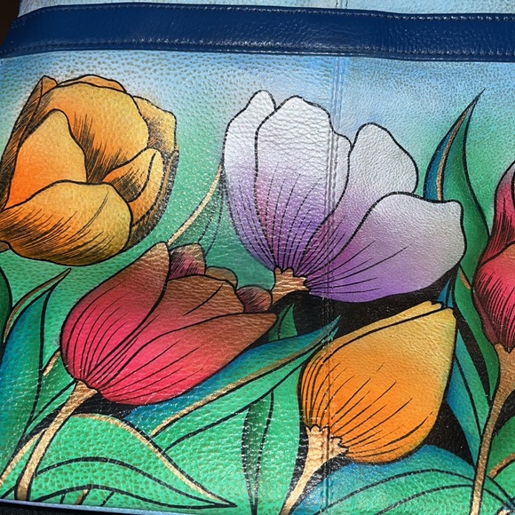 Host pick! 🎉 Anuschka painted leather large hobo bag like new - Picture 7 of 17